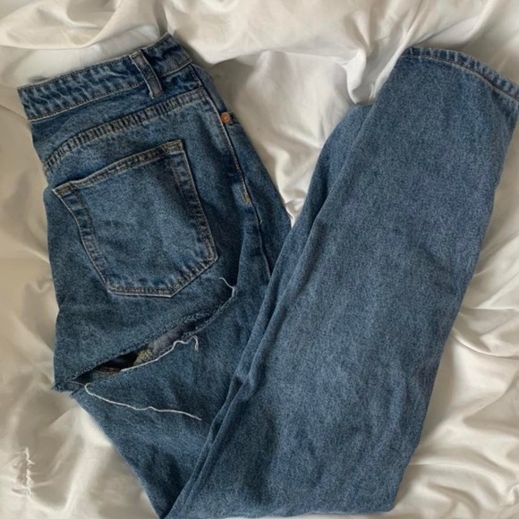 COPY - COPY - Dark-wash Mom Jeans - Picture 2 of 2